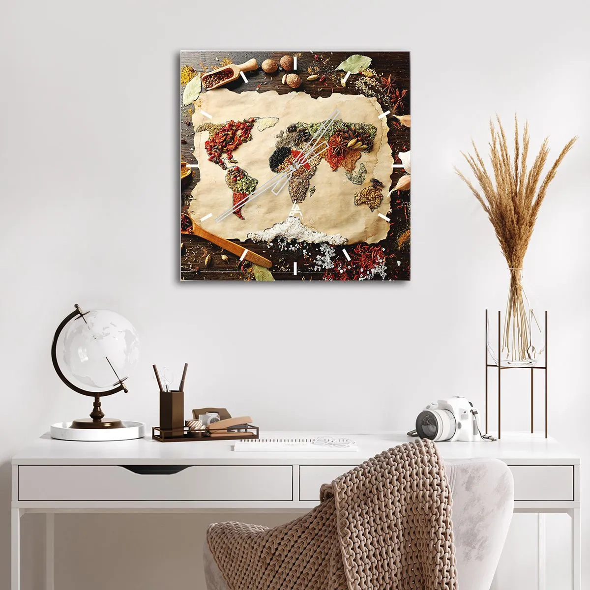 Nástěnné hodiny - Všechny chutě světa - 40x40 cm