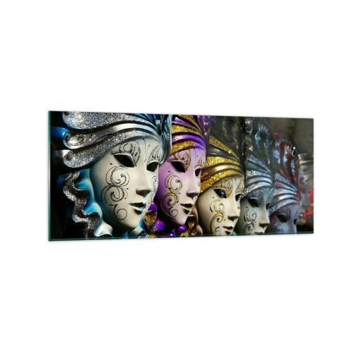 Obraz na skle - Tajemství ve zlaté a ve stříbrné - 120x50 cm