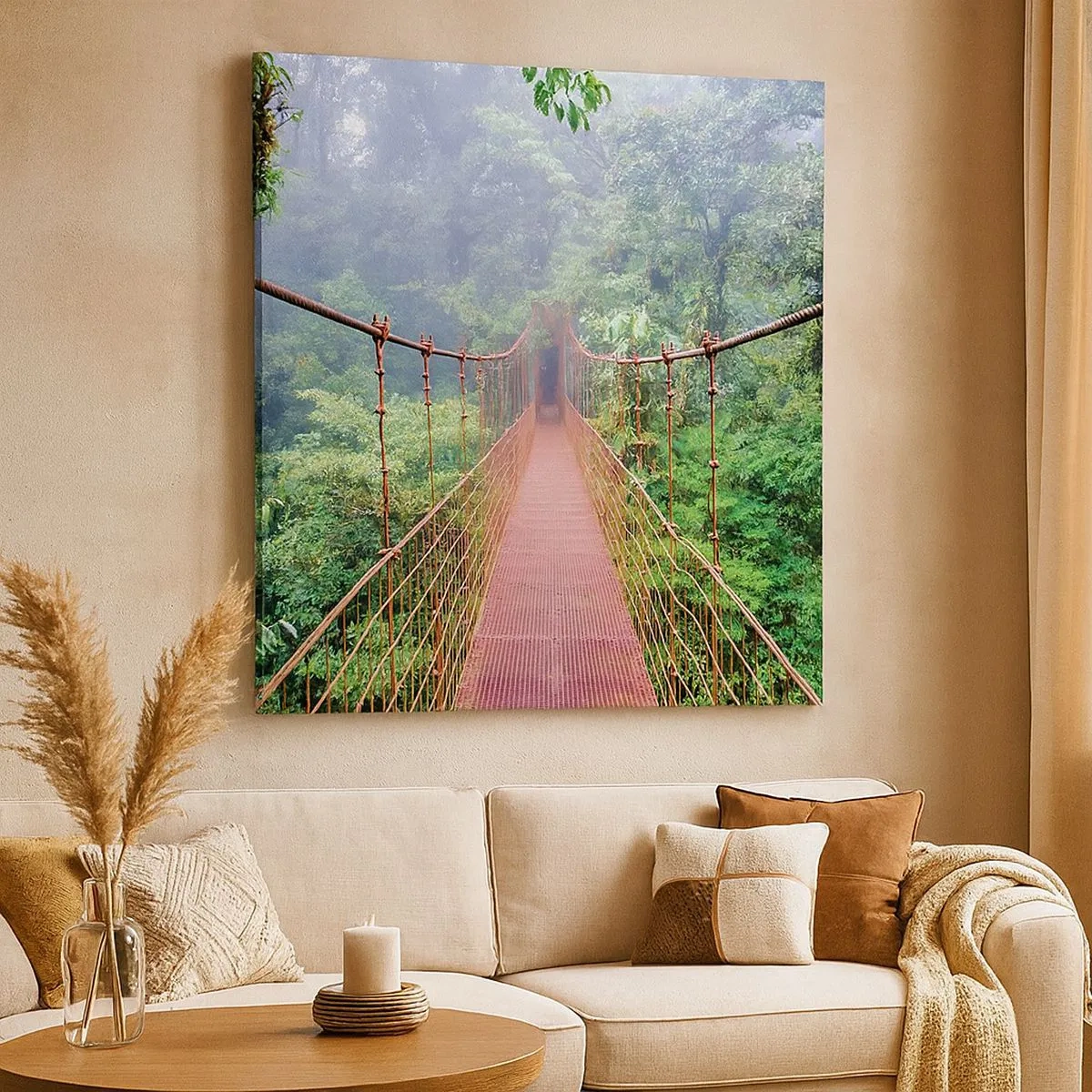 Obraz na plátně - Zavěšený nad korunami - 30x30 cm