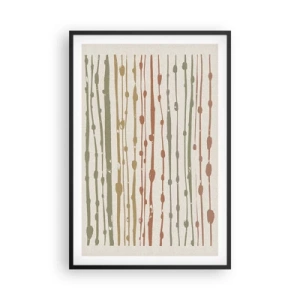 Plakát v černém rámu - Hudební záznam barev - 61x91 cm