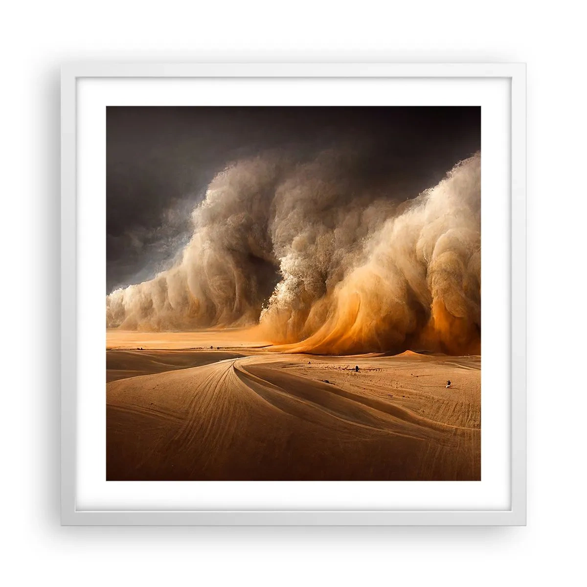 Plakát v bílém rámu - Hněv pouště - 50x50 cm