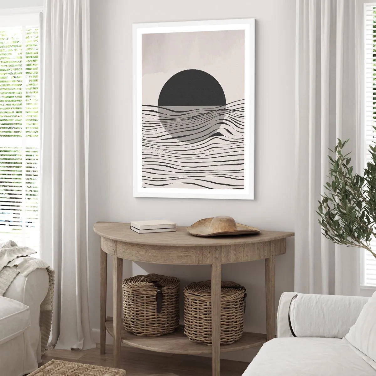 Plakát v bílém rámu - Poloviční kompozice - 50x70 cm