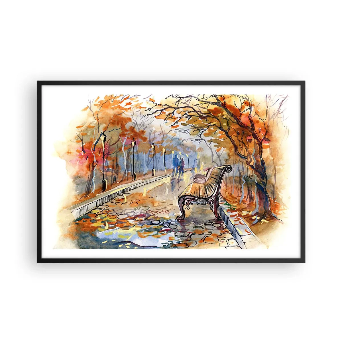 Plakát v černém rámu - Společně putovat podzimem - 91x61 cm