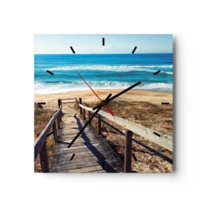 Nástěnné hodiny - Běž! - 40x40 cm