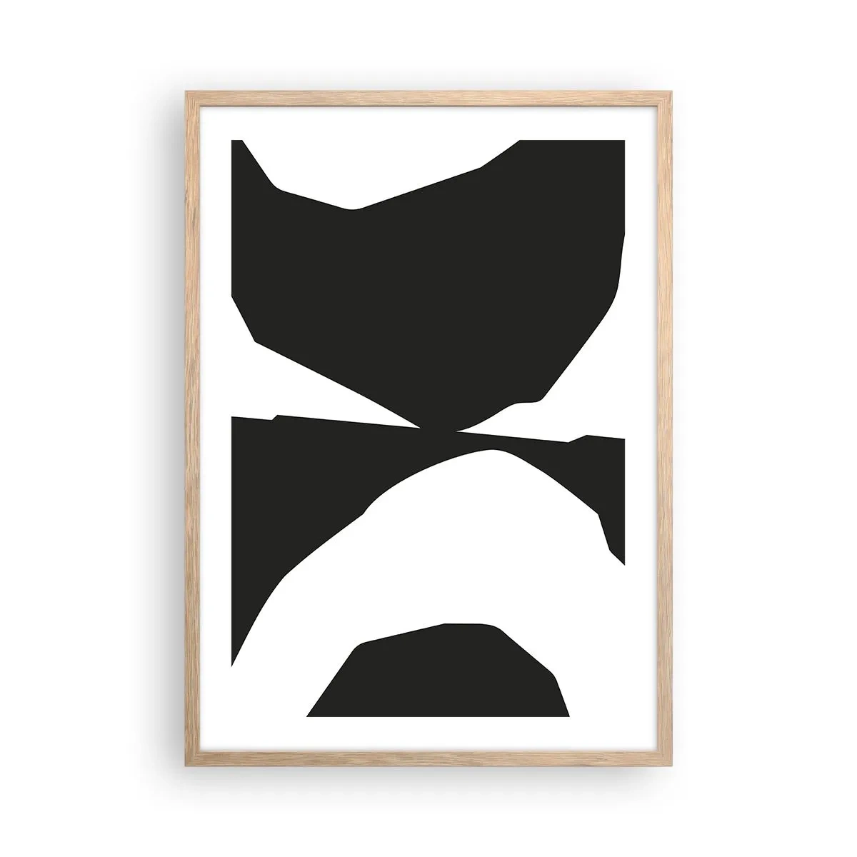 Plakát v rámu světlý dub - Positive-negative - 50x70 cm