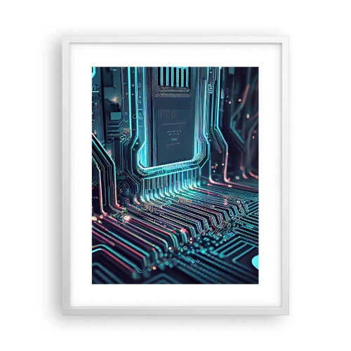 Plakát v bílém rámu - Jen tak přemýšlím… - 40x50 cm
