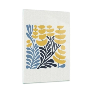 Obraz na skle - Sluneční záhon - 50x70 cm