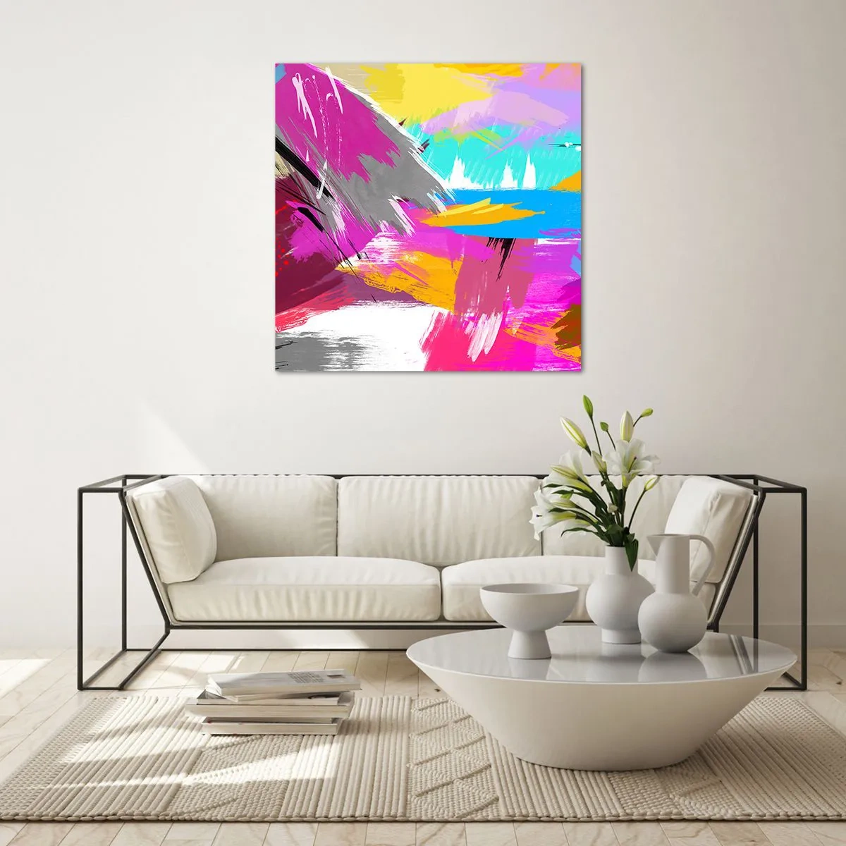 Obraz na skle - Šmouha, šmouha, sama šmouha - 40x40 cm