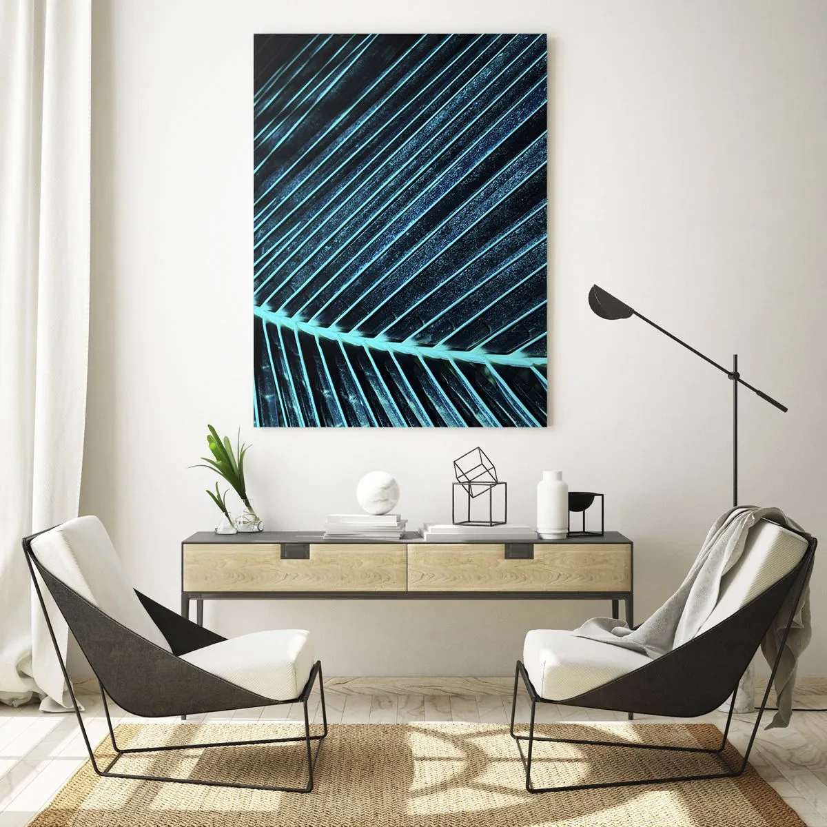 Obraz na skle - Textura zeleně - 50x70 cm