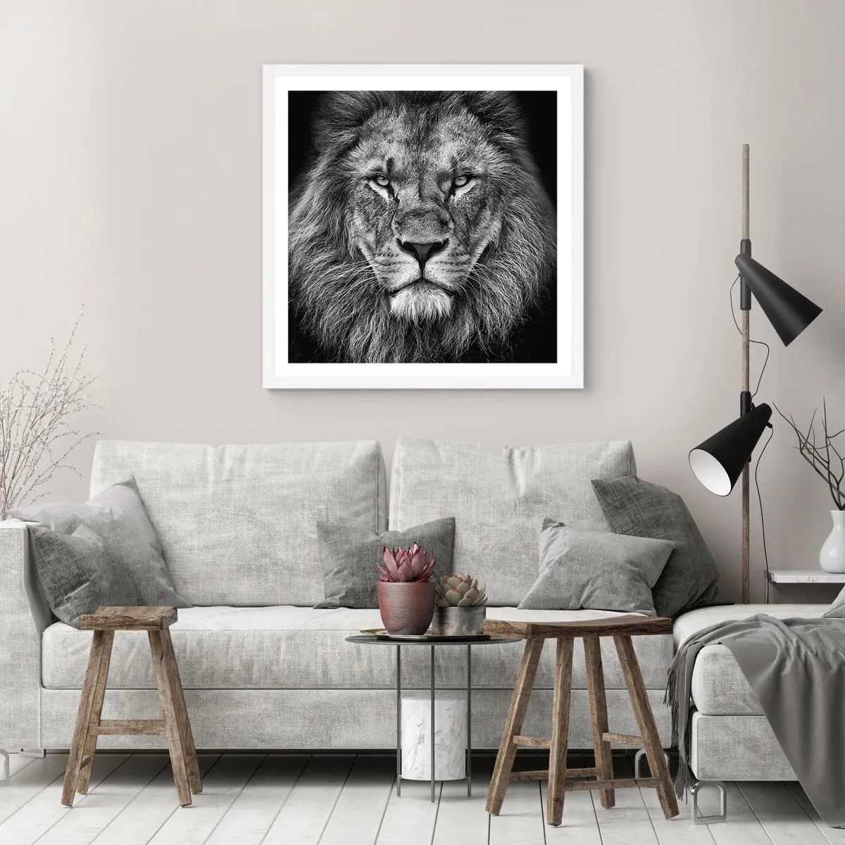 Plakát v bílém rámu - V korunovačním oděvu - 40x40 cm