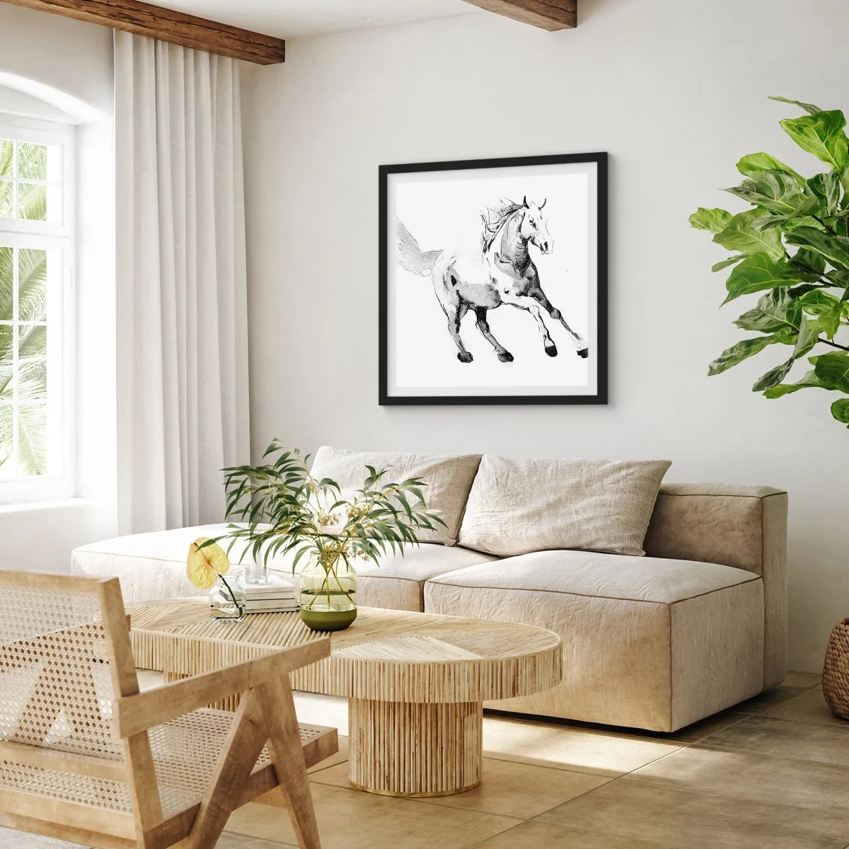 Plakát v černém rámu - Nezkrocená duše - 50x50 cm