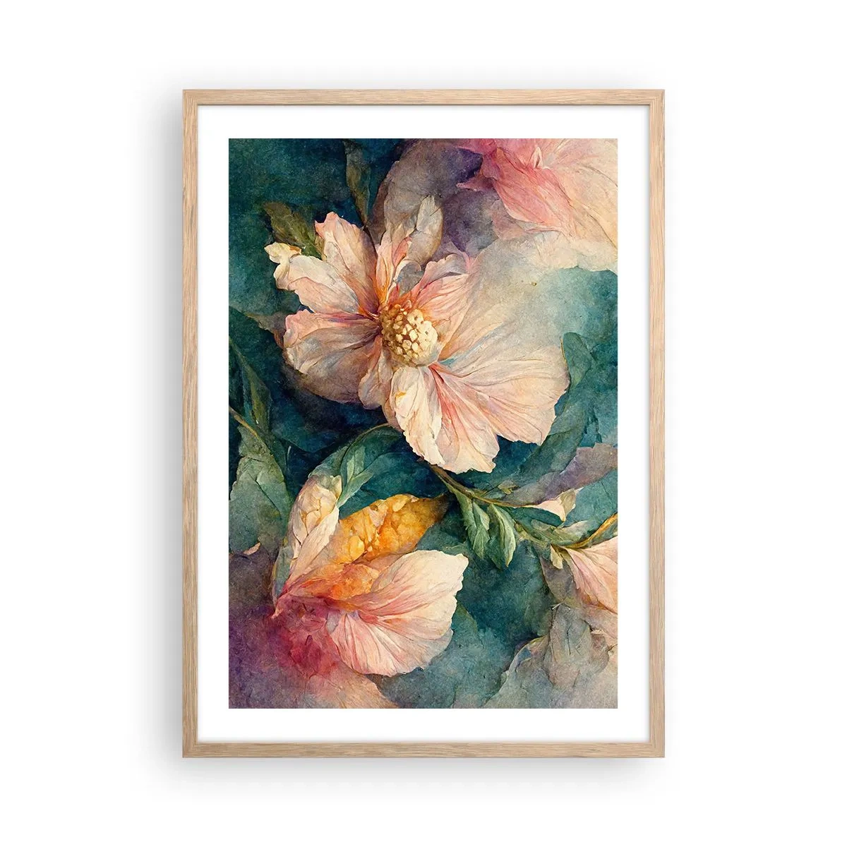 Plakát v rámu světlý dub - Čirá subtilnost - 50x70 cm