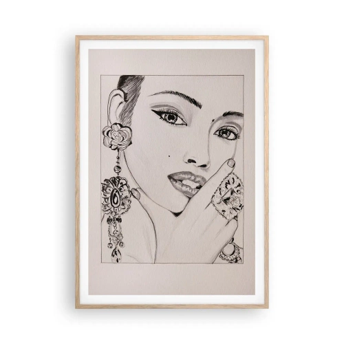 Plakát v rámu světlý dub - Nejkrásnější klenot - 70x100 cm