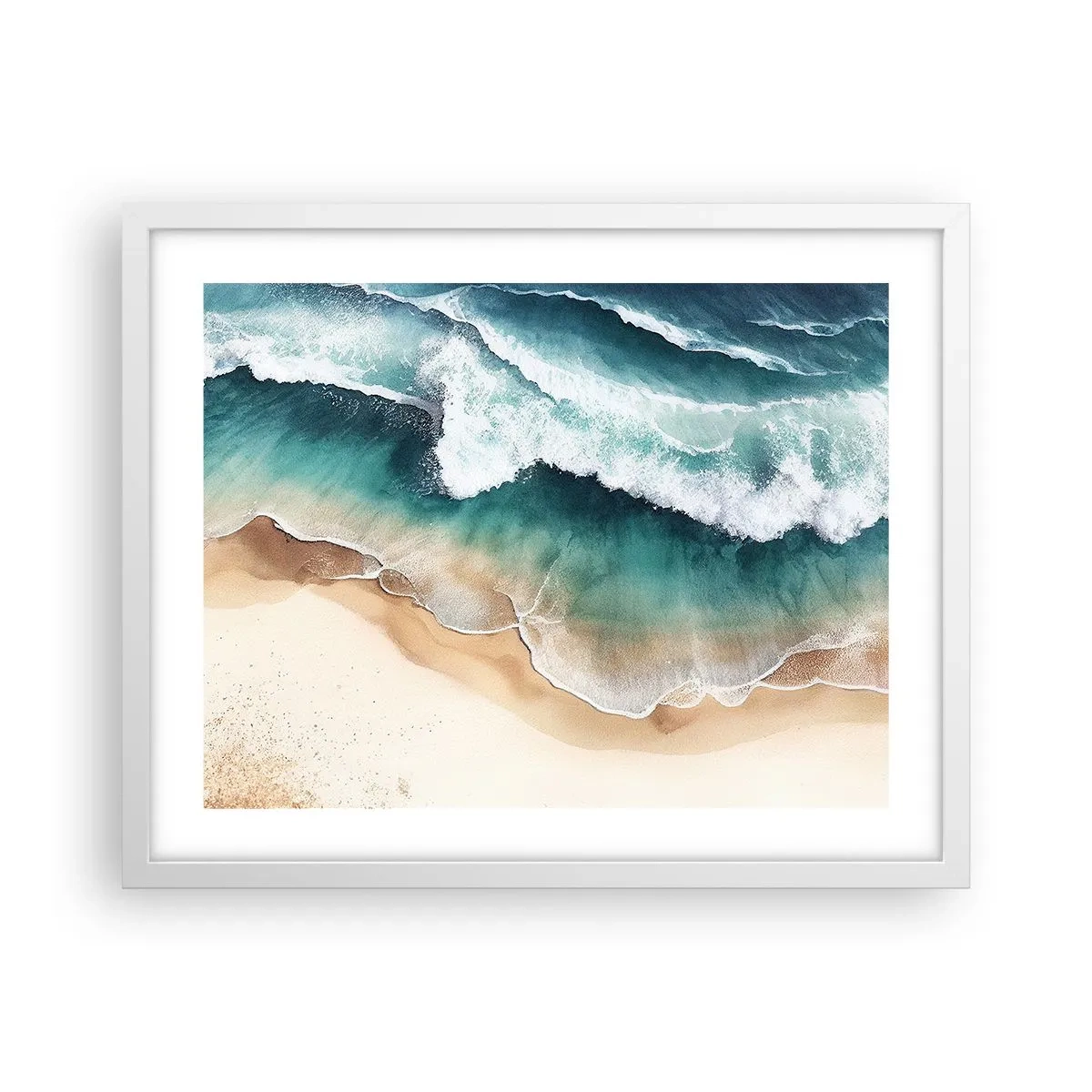 Plakát v bílém rámu - Odvěké setkání - 50x40 cm