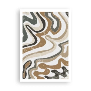 Plakát - Meandry zemitých barev - 70x100 cm