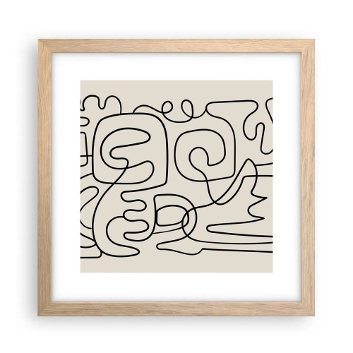 Plakát v rámu světlý dub - Podle stopy - 30x30 cm