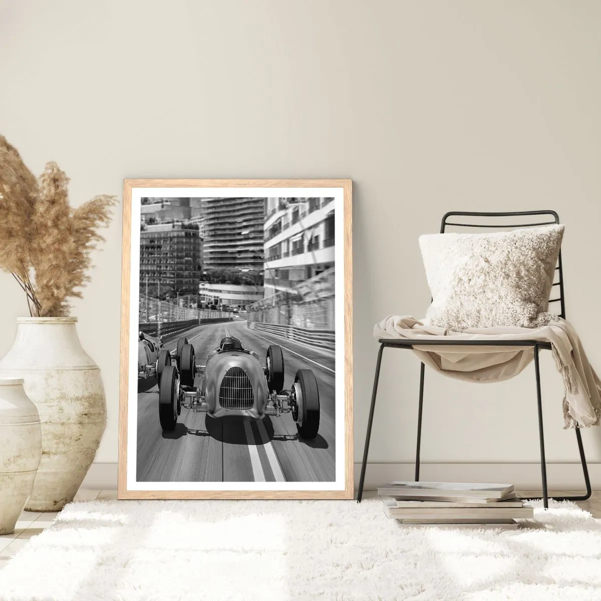 Plakát v rámu světlý dub - Kdysi dávno v Monte Carlu - 61x91 cm