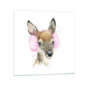 Obraz na skle - A mráz už není tak hrozný - 70x70 cm