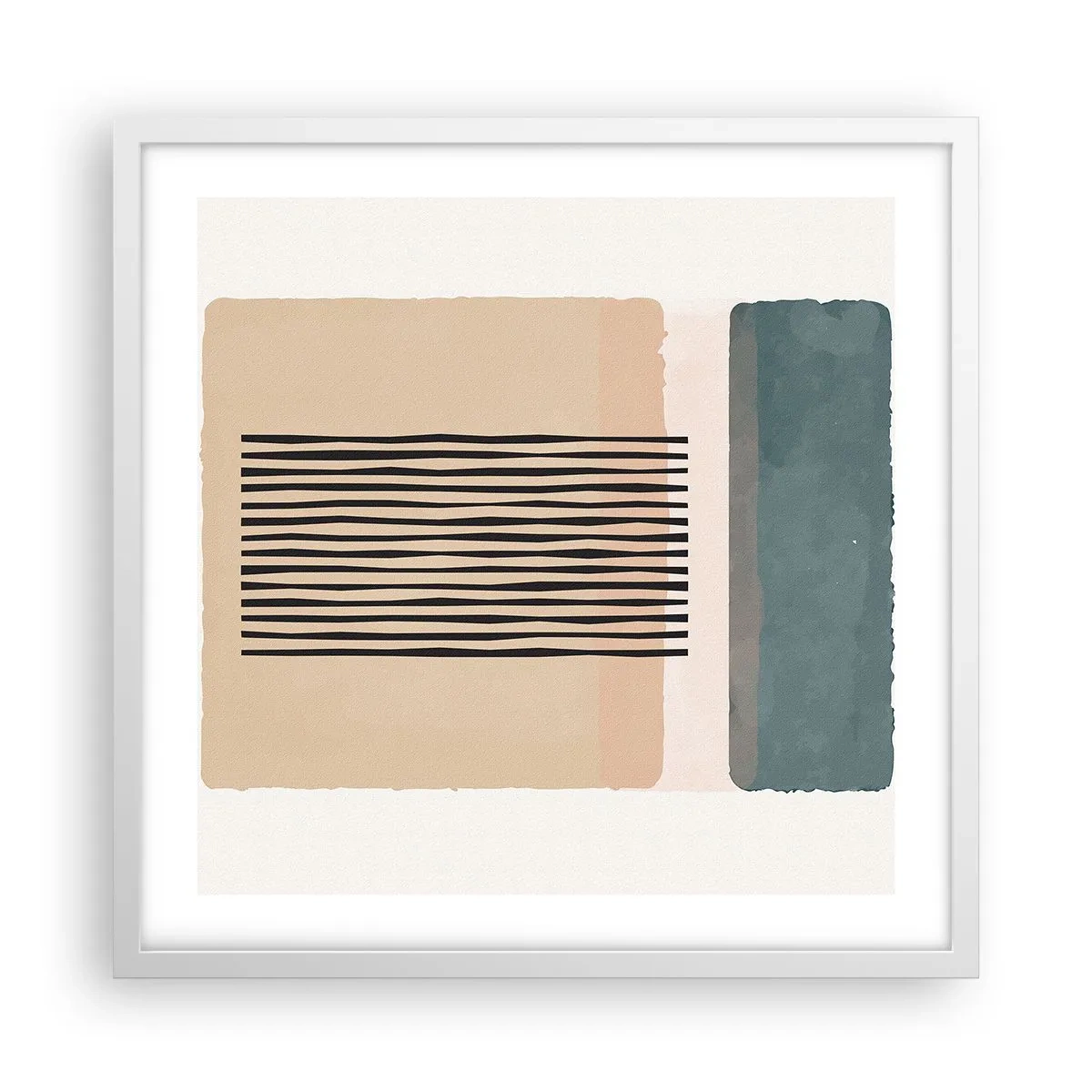 Plakát v bílém rámu - Všechno v pořádku - 50x50 cm