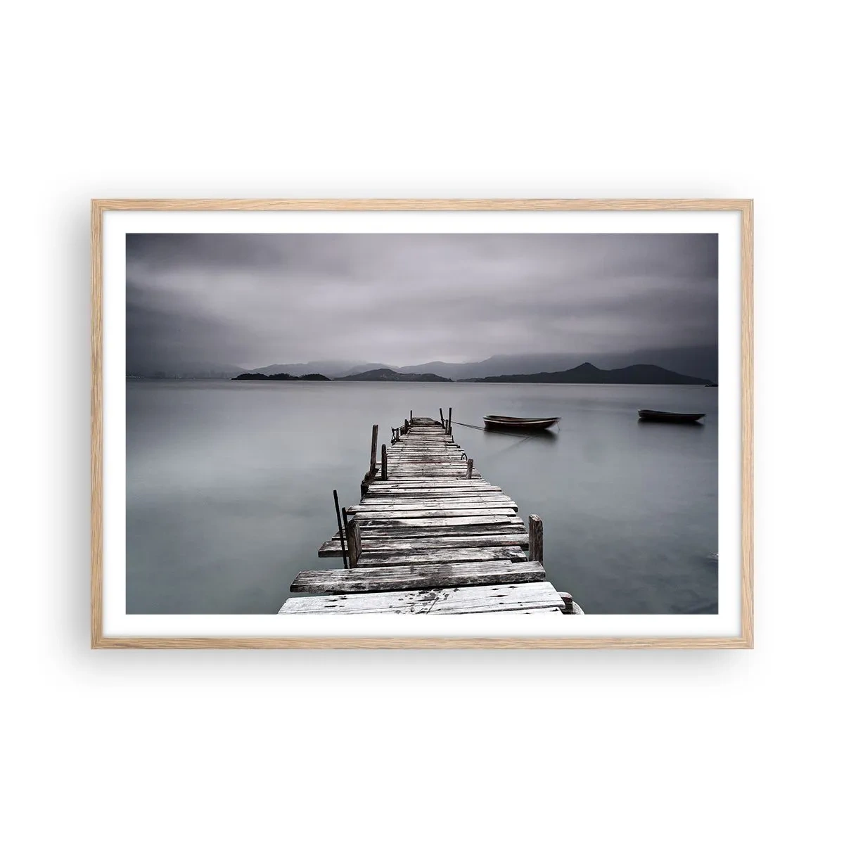 Plakát v rámu světlý dub - Zítra můžeš vyrazit - 91x61 cm