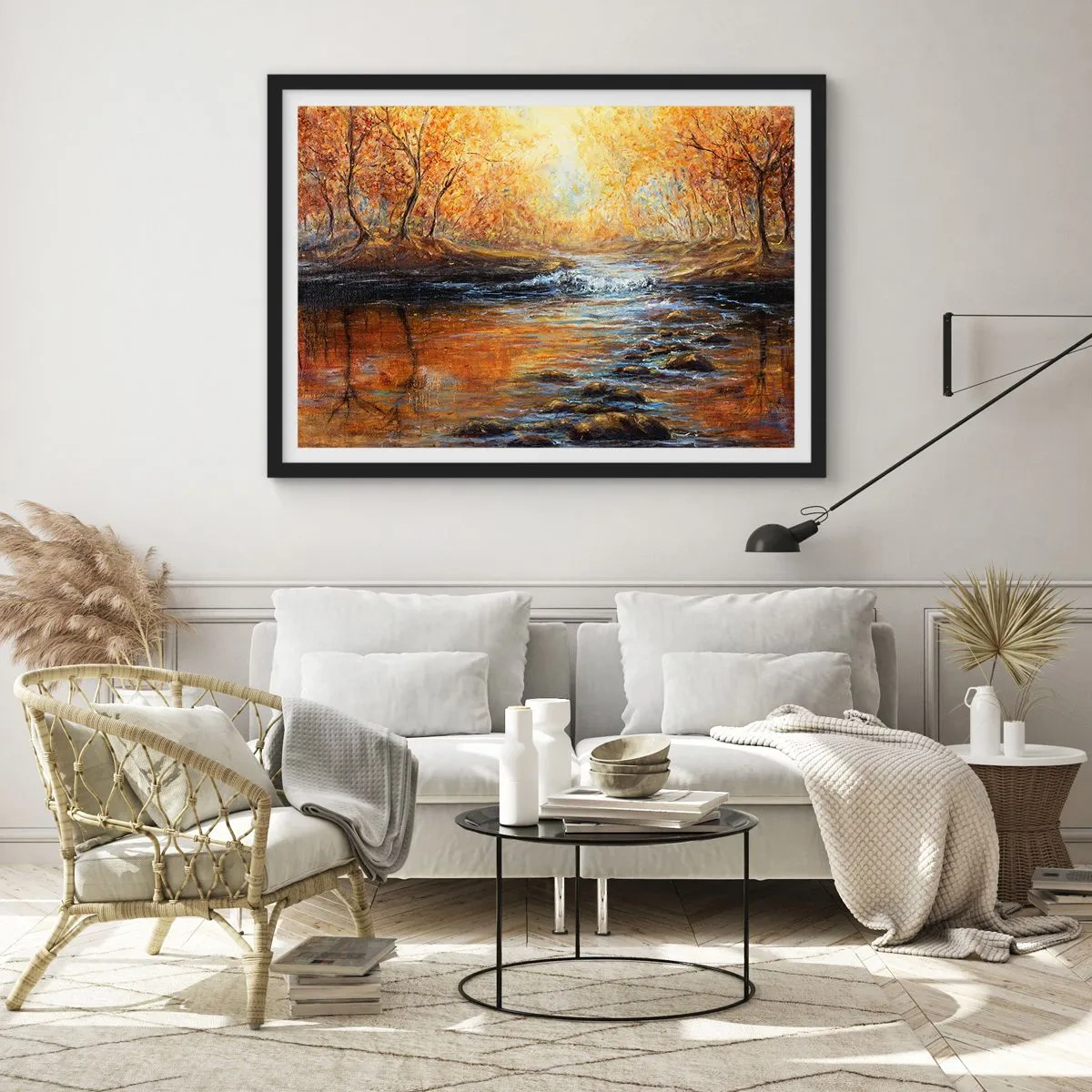 Plakát v černém rámu - Zlatý potok - 50x40 cm