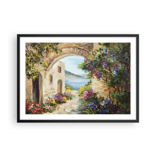 Plakát v černém rámu - Půvab pobřežní krajiny - 70x50 cm
