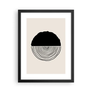 Plakát v černém rámu - Půl na půl - 30x40 cm
