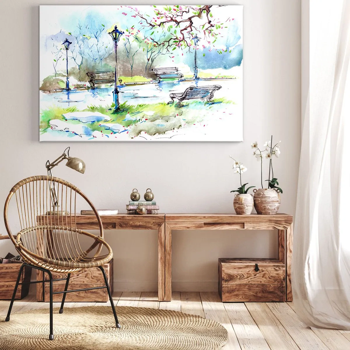 Obraz na plátně - Kouzlo parkového ticha - 120x80 cm