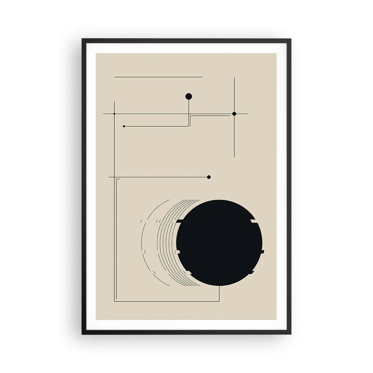 Plakát v černém rámu - Pružná a dynamická kompozice - 70x100 cm
