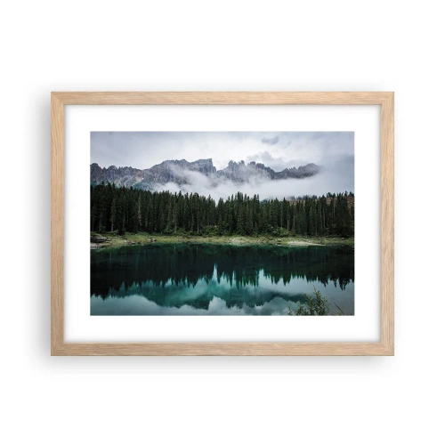 Plakát v rámu světlý dub - Tiše, tiše, neprobuďme spící vodu…. - 40x30 cm