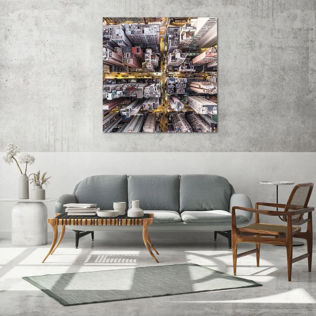 Obraz na skle - Pozdrav z Hongkongu - 50x50 cm