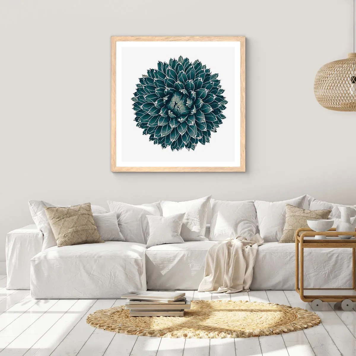 Plakát v rámu světlý dub - Hvězda pouště - 30x30 cm