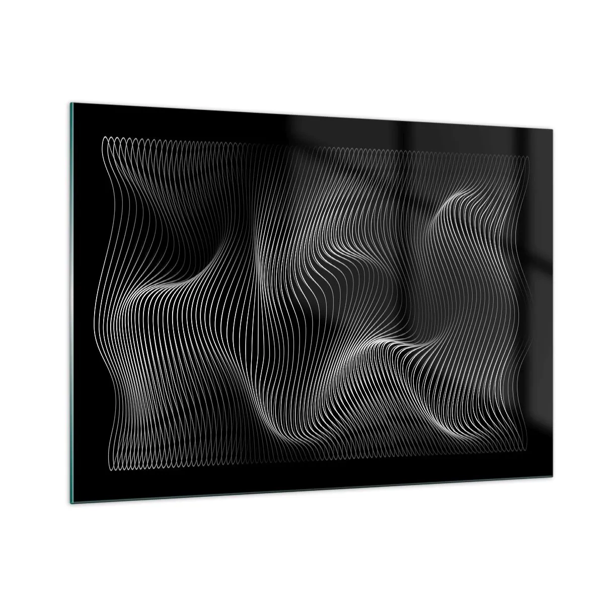 Obraz na skle - Tanec světla v prostoru - 100x70 cm