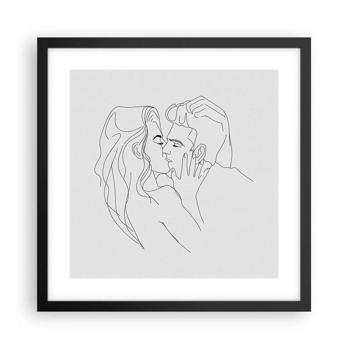 Plakát v černém rámu - Jedním tahem - 40x40 cm