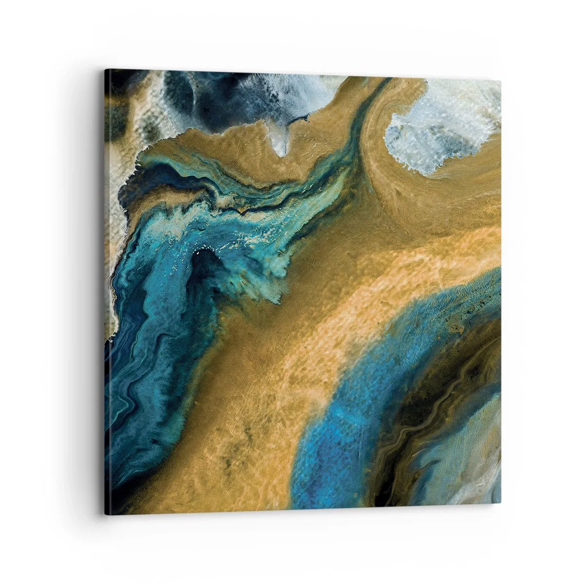 Obraz na plátně - Modrá – žlutá – vzájemné vlivy - 70x70 cm