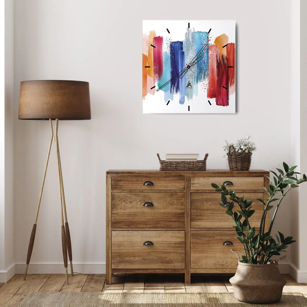 Nástěnné hodiny - Nahoru a dolů  - 40x40 cm