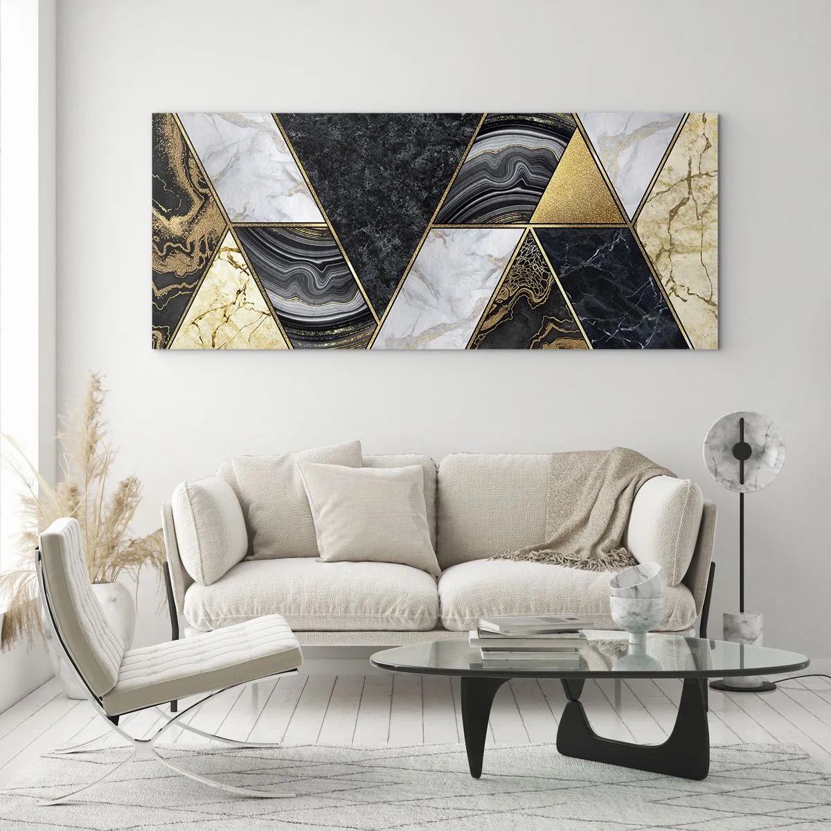 Obraz na skle - Kámen vedle kamene - 100x40 cm
