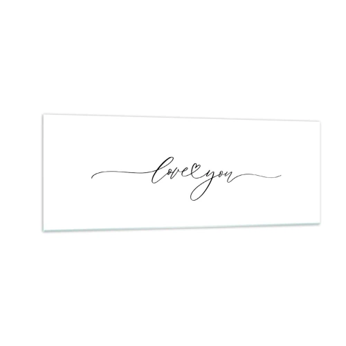 Obraz na skle - Černé na bílém - 140x50 cm