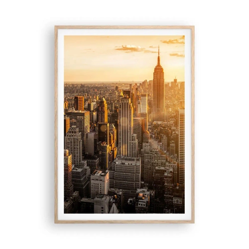 Plakát v rámu světlý dub - Růst na slunci - 70x100 cm