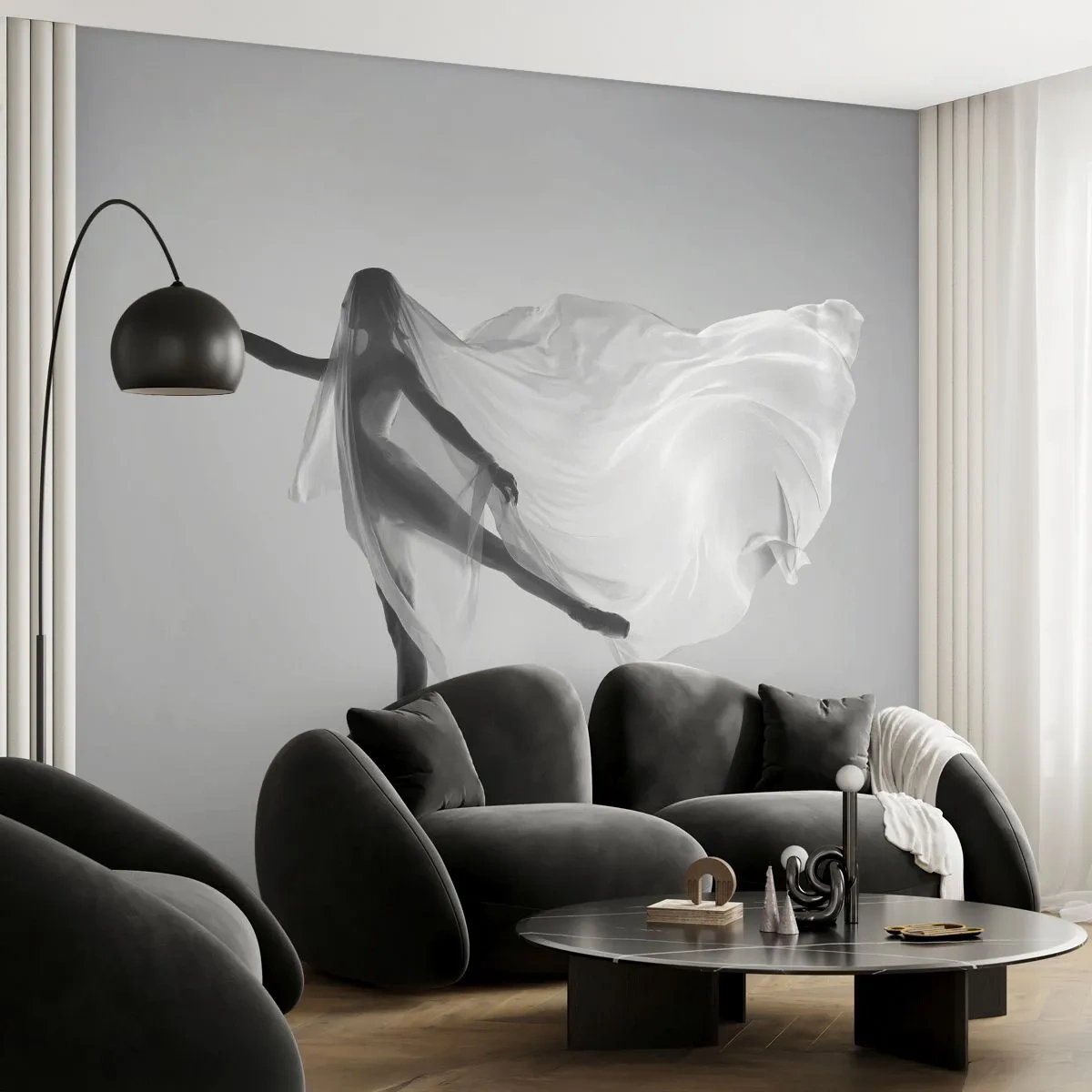 Fototapeta Samolepicí Deluxe Sticker - Lehkost a půvab - Žena, Tanec, Modelka - 400x280 cm