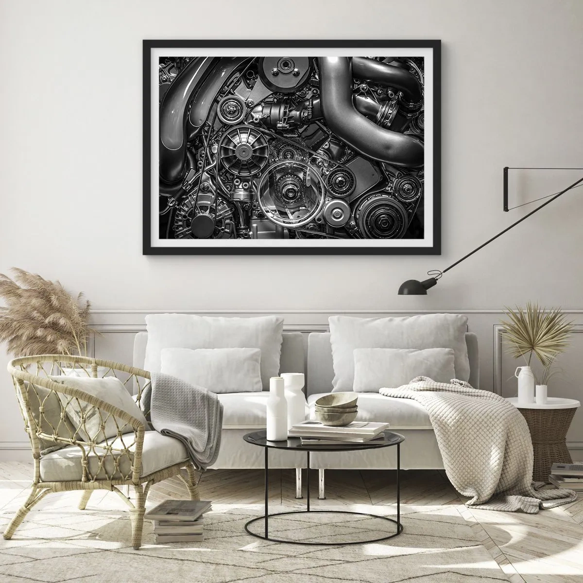 Plakát v černém rámu - Poezie mechaniky - 91x61 cm