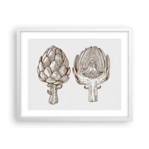 Plakát v bílém rámu - Hodiny anatomie - 50x40 cm