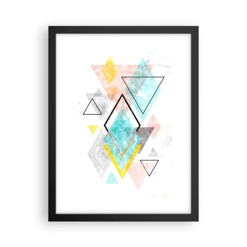 Plakát v černém rámu - Geometrická zábava - 30x40 cm