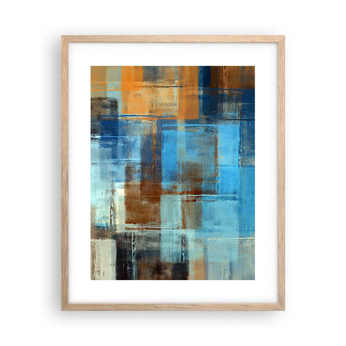 Plakát v rámu světlý dub - Přes modrý závoj - 40x50 cm