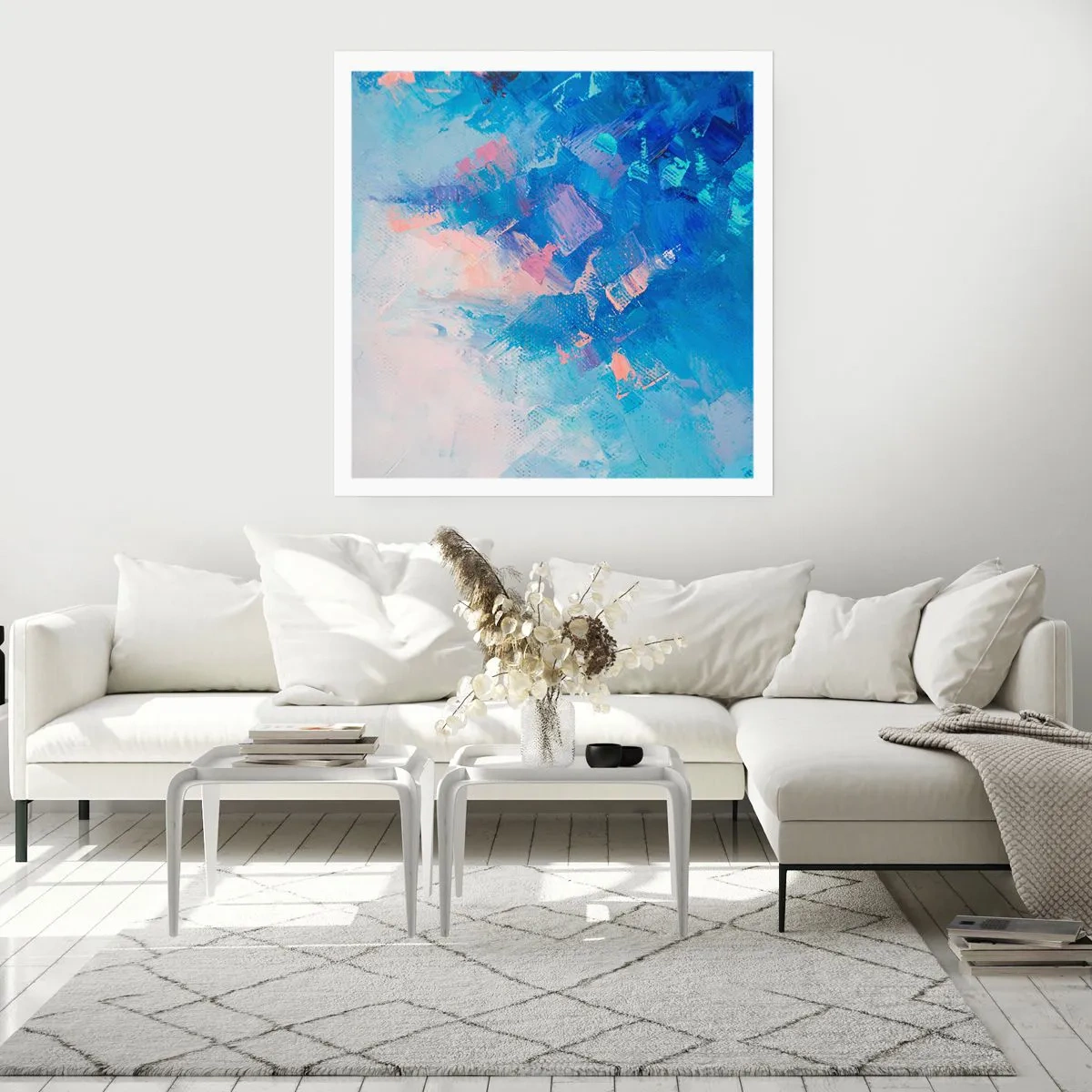 Plakát - Zimní abstrakce - 60x60 cm