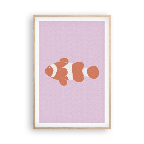 Plakát v rámu světlý dub - Korále jí sluší - 61x91 cm