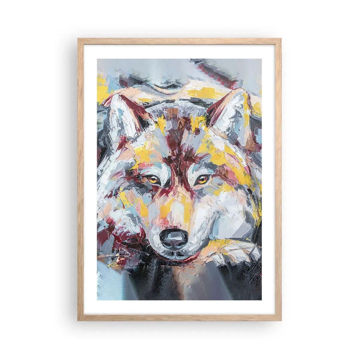 Plakát v rámu světlý dub - Klid mezi blízkými - 50x70 cm