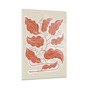 Obraz na skle - Lidově a korálově - 50x70 cm