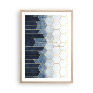 Plakát v rámu světlý dub - Kompozice v synkopickém rytmu - 50x70 cm