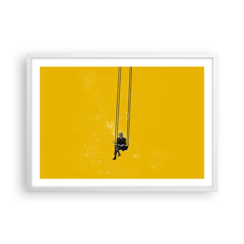 Plakát v bílém rámu - Den jako každý jiný - 70x50 cm